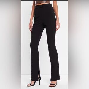 Express Super High Rise Skyscraper Black Flare Pants Sz S Workwear Stretch
